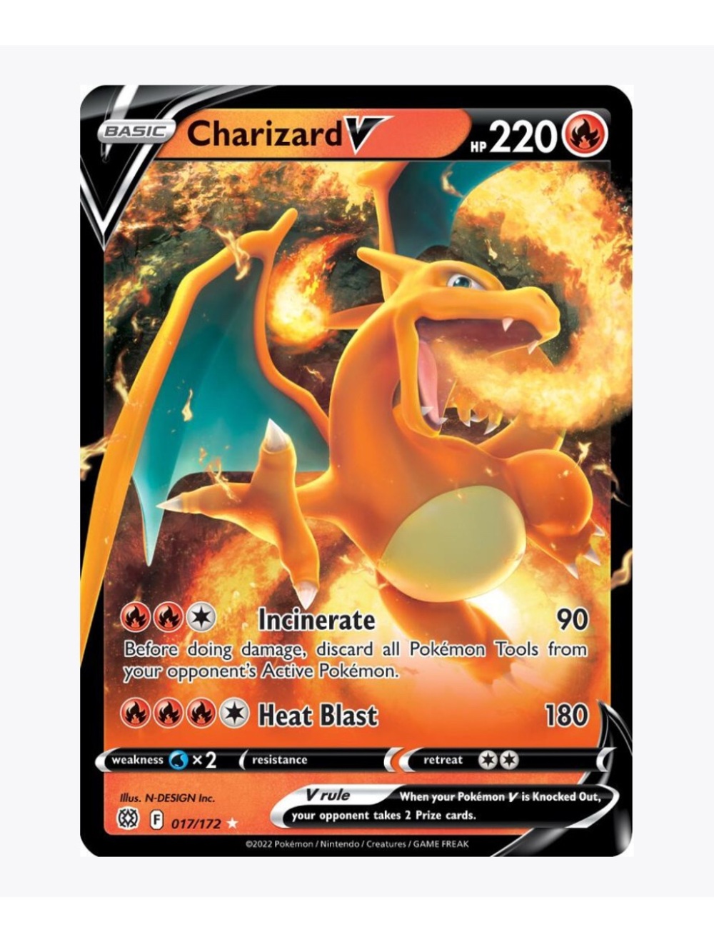Charizard V SWSH09 Brilliant Stars Pokemon Trading Card